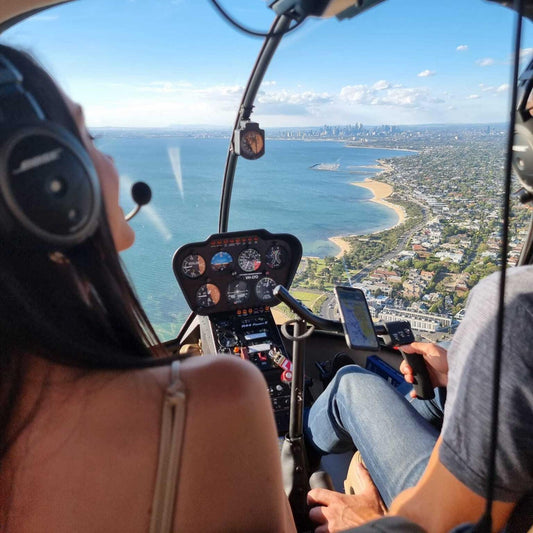 Melbourne CBD from a Helicopter