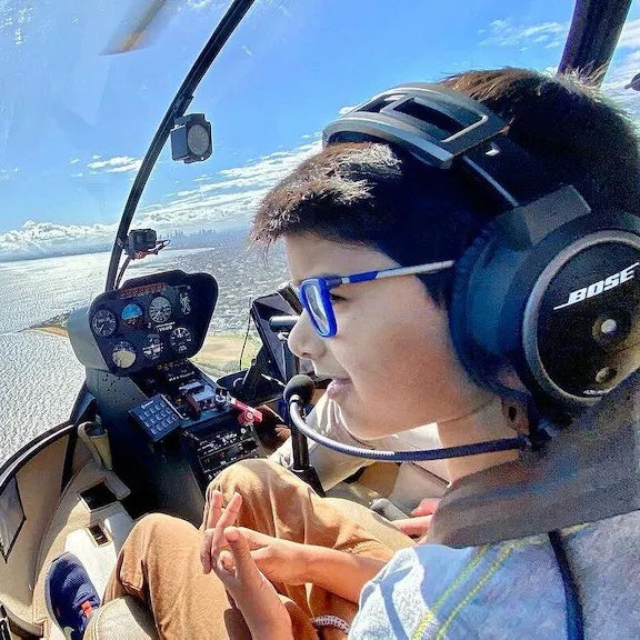 The best children's birthday gift to go flying in a helicopter as Co-Pilot