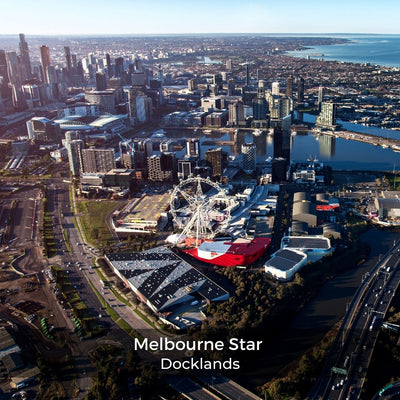 Melbourne Star during a helicopter ride around Melbourne by Rotor One.