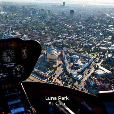 Rotor One scenic helicopter ride over Luna Park in St Kilda