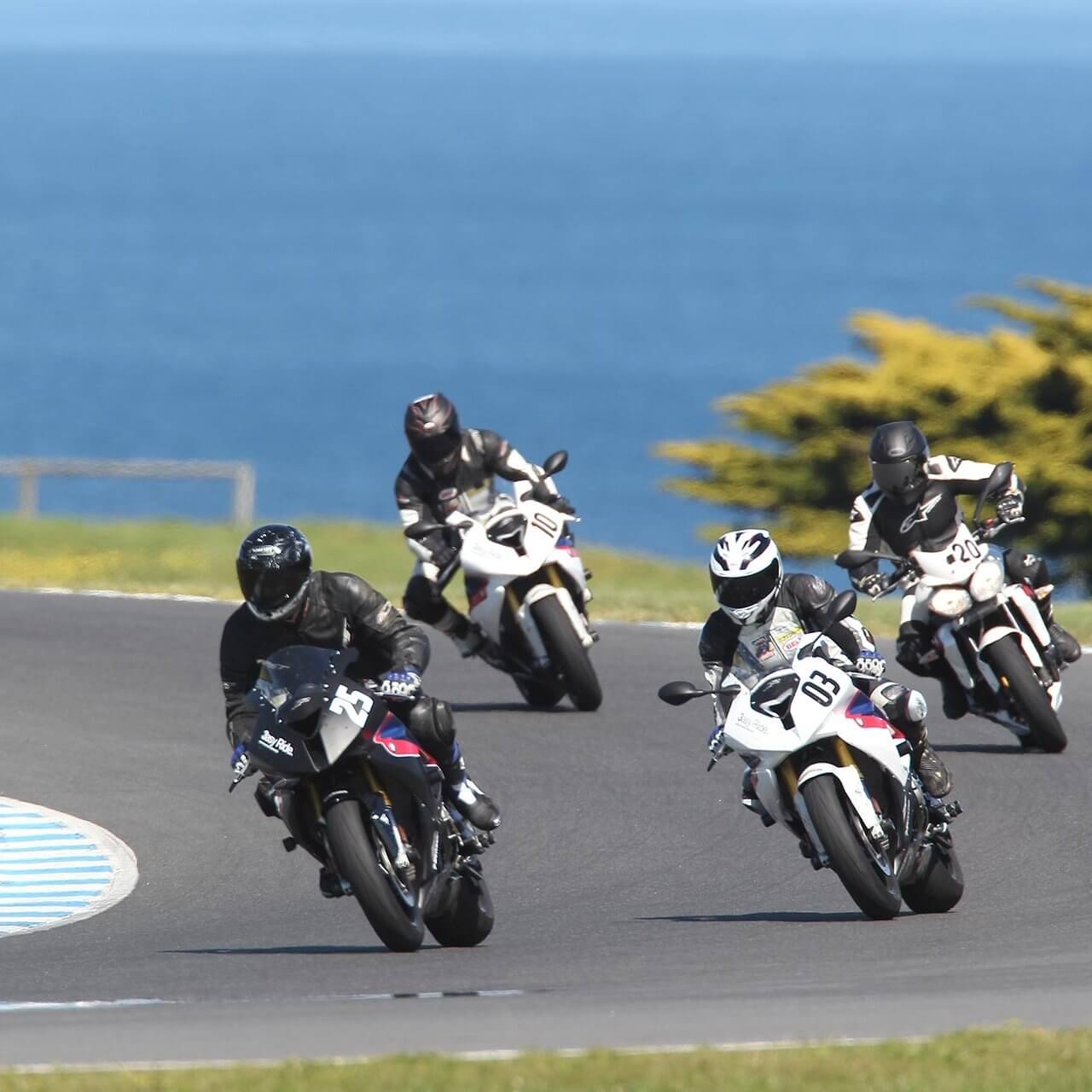 Helicopter Tour Phillip Island Track Ride Day from Melbourne on GP Motorbikes with Rotor One