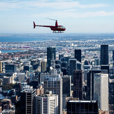 Helicopter ride around Melbourne CBD
