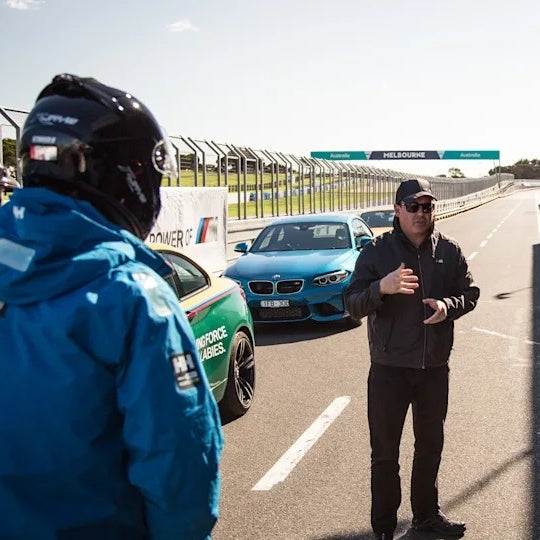 Briefing before the BMW driving experience in Philip Island